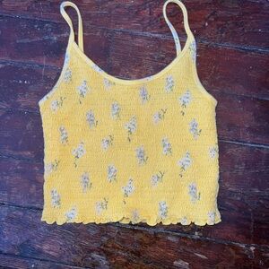 Yellow Floral Women's Top